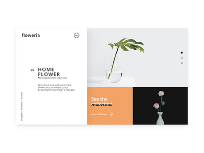 Flower Minimal Website Concept clean color concept design designs desktop flowers minimalist ui uiux website website concept