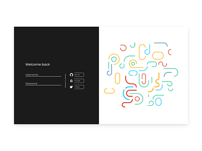Login Page abstract clean dailyui desktop login login page pattern art ui uiux ux website