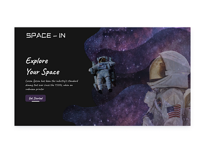 Space Landing Page Concept dailyui dailyuiinspiration design graphic design landingpage spaceapp spacex ui uiux website