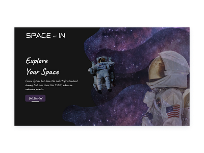 Space Landing Page Concept