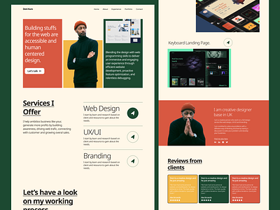 Portfolio Landing Pages branding clean clean ui dailyui designer uiux website