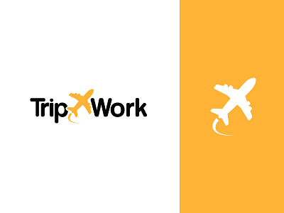 Logo TripWork air branding design flying graphic illustration vector