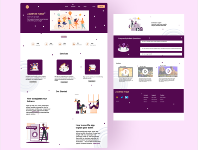 Party planning website by Mariam on Dribbble