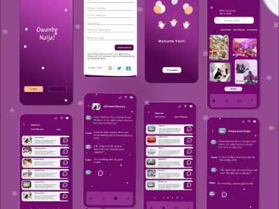 Owanbe app 1 app branding design flat ui ux