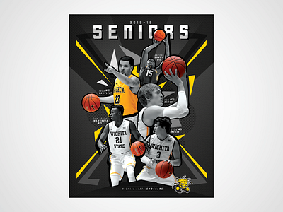 2016 Wichita State University Basketball Poster graphic design poster poster design sports design