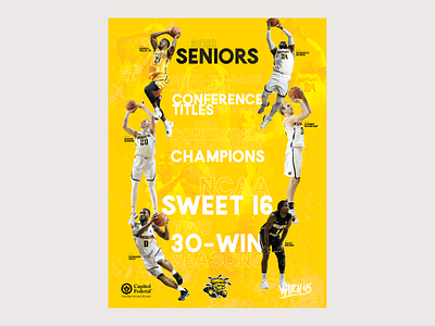 2018 Wichita State University Basketball Poster graphic design poster sports design