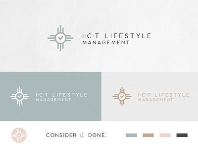 ICT Lifestyle Management Brand Identity art direction branding design graphic design illustration logo vector