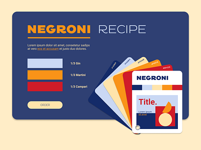 Color shot - Negroni blue campari cocktail color color card color palette colors colour colours italian martini minimal negroni palette recipe