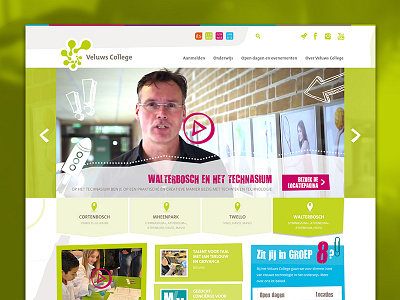 Veluws College Homepage deinternetjongens home landing page responsive school web