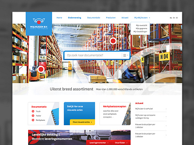 Wijlhuizen concept Homepage concept corporate deinternetjongens page responsive storage web