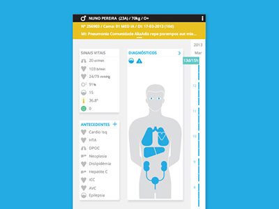 Clinical history viewer for professionals