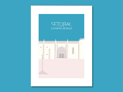 Jesus Christ Convent in Setúbal, Portugal illustration