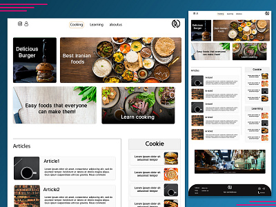 Mary food cooking design ui ux web design website