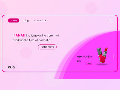 Cosmetics header cosmetic cosmetics design site design ui ux web design website