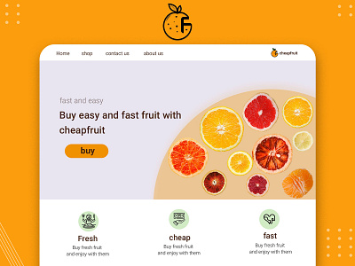 Cheapfruit Home page design fruit ui ux website