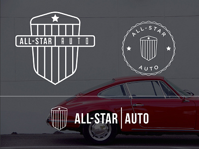 All-Star Auto Branding auto car classic crest lines shield star