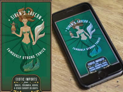 Siren's Tavern app art coffee concept game iphone mobile siren tavern tonic