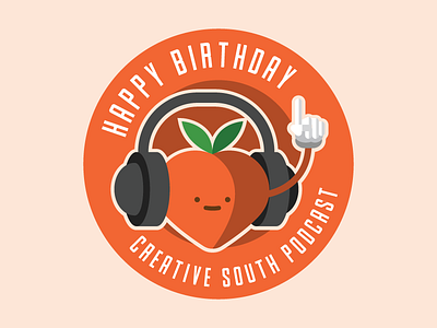 Happy Birthday Creative South Podcast! birthday creative georgia headphones peach podcast south