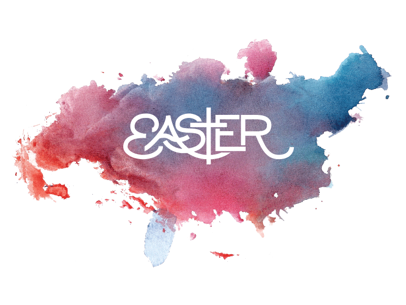 Easter Concept ambigram easter handletter jesus resurrection spring typography