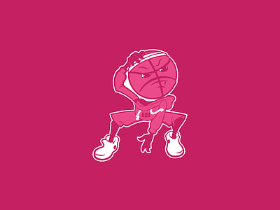 Dribbble Mascot Sticker basketball dribbble mule pack pink playoff sticker