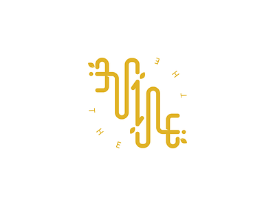 The Vine Ambigram ambigram handletter lines logo rounded sans vine