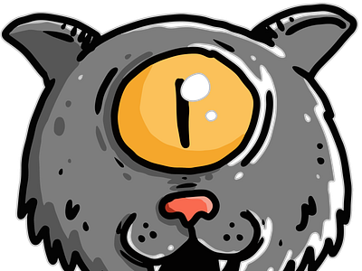 object cartoon monster one eye wolf 3d animation app branding design graphic design illustration logo motion graphics predator ui ux vector