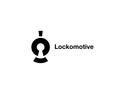 Lockomotive logo branding design icon key hole lock locomotive logo logotype mark minimal railway symbol train