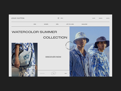 Louis Vuitton - Home page app application blog clean collection design e commerce fashion interaction landing page louis vuitton minimal online store responsive design shop ui ux visual web website