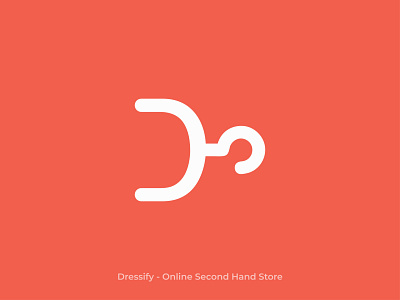 Dressify Logo brand cloth clothing dress dressify ecommerce hanger logo logodesign logomark logotype minimal online secondhand shop store