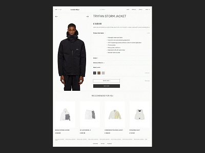 A-COLD-WALL* - Product Page behance brand clean clothing collection design dribbble e commerce fashion interaction minimal mobile online store product page shop ui ux web web design website