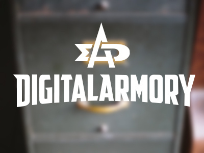 Digital Armory monogram + wordmark logo monogram vector
