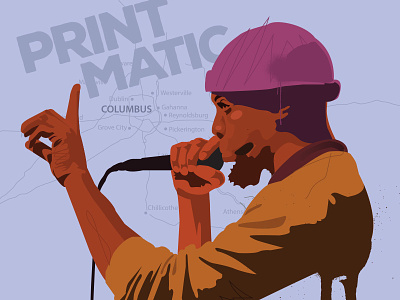 Blueprint (Printmatic) blueprint columbus ohio digital illustration greenhouse effect hip hop illustration ohio portrait printmatic rhymesayers vector