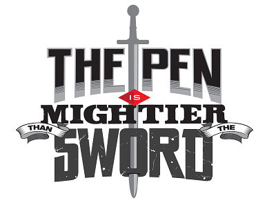 The Pen is Mightier than the Sword idioms pen sayings sword type typography