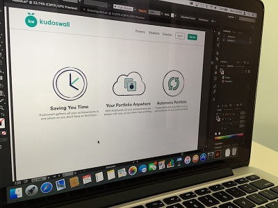 Upcoming Landing Page about illustration kudoswall learn more