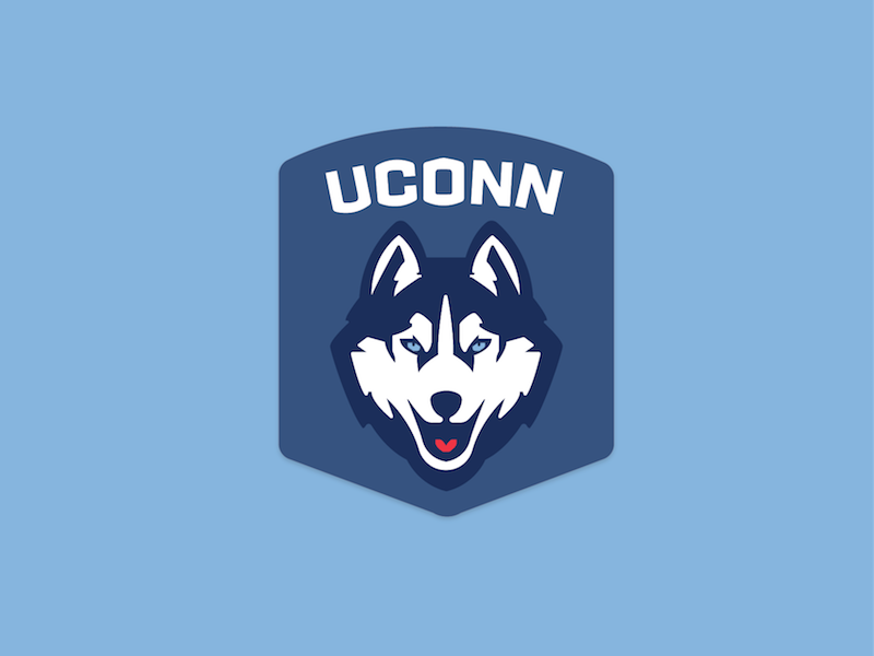 Download wallpapers UConn Huskies flag NCAA blue white metal background  american football team UConn Huskies logo USA american football golden  logo UConn Huskies for desktop with resolution 2880x1800 High Quality HD  pictures