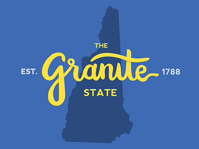 Granite State T-Shirt hand lettering lettering nh shirt the granite state