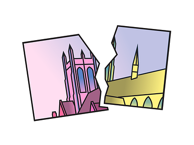 A Chapel Divided editorial illustration illustration