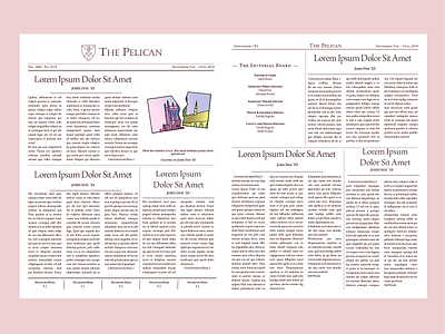 "The Pelican" Print Design high school illustration illustrator indesign layout logo newspaper typogaphy