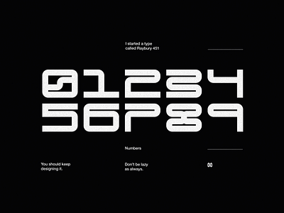 Raybury 451 Numbers branding design futuristic geometric logotype modernism modular numbers symbol trademark type typography vector