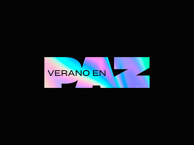 Verano en Paz argentina brand branding colorful design geometric holographic logo logotype modernism paz peace summer symbol trademark vector