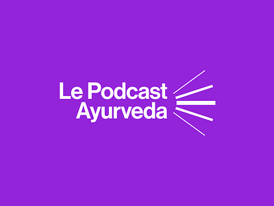 Le Podcast Ayurveda app audio brand branding design france francia geometric logo logotype modernism podcast sound symbol trademark vector