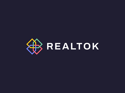 Realtok® argentina bitcoin blockchain brand branding design illustration logo logotype real estate symbol tech token trademark ui ux