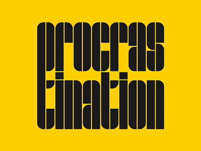 Procrastination brand branding geometic logo symbol type typography