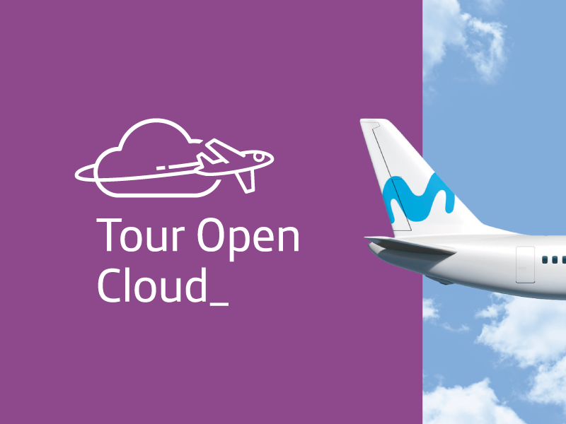 Tour Open Cloud® plane event telefonica movistar trademark symbol logotype branding brand logo