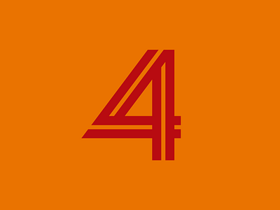 4 4 brand branding cuatro four letterform logo logotype symbol