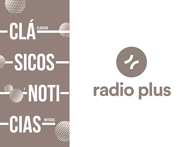 Radio Plus argentina brand branding geometric iso logo logotype radio symbol trademark vector