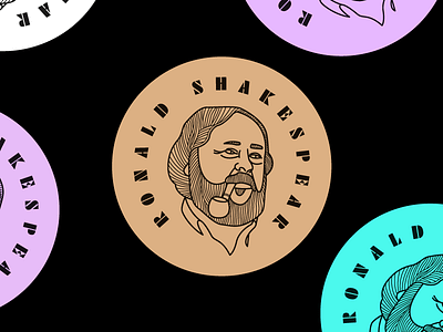 Shakespear design illustration logo mark pioneer sticker symbol typography vector