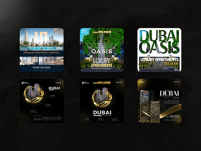 Advertising creatives for a real estate company in Dubai graphic design