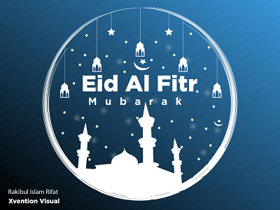 Eid Al Fitr Mubarak branding design eid eid al fitr eid mubarak eid ul fitr graphic design illustration islamic islamic art rifat social vector xvention visual
