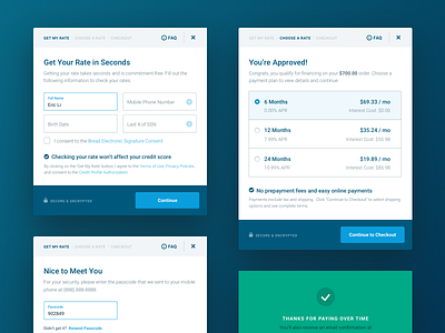 Pay Over Time Checkout Exploration checkout ecommerce finance form modal retail shopping ui ux web